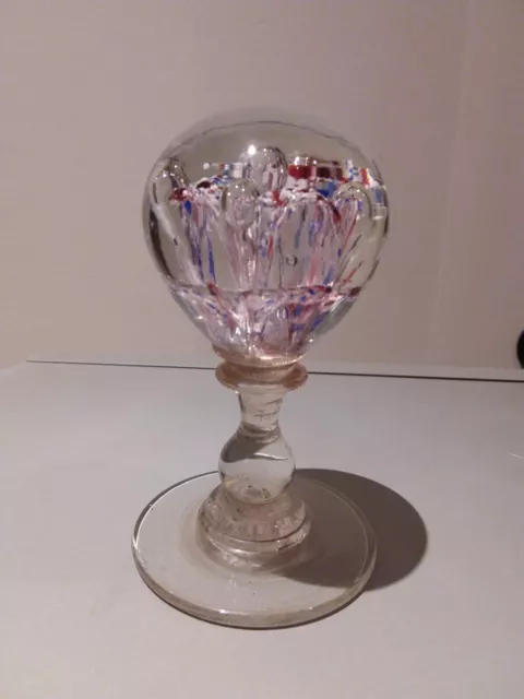 RARE ANTIQUE FRENCH SULPHIDE WIG HOLDER 19th Century VICTORIAN PAPERWEIGHT