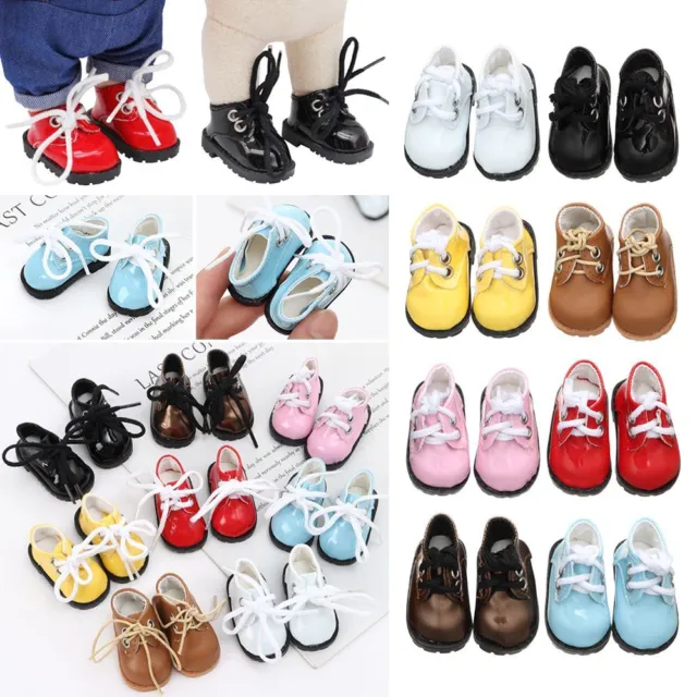 Girls Handmade Bright Leather Shoes Doll Accessories Mini Clothing Doll Shoes