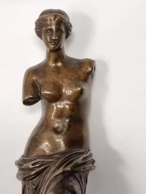 Ferdinand Barbedienne 1810- 1892 Bronze Figur Venus De Milo  h: 18,5 cm