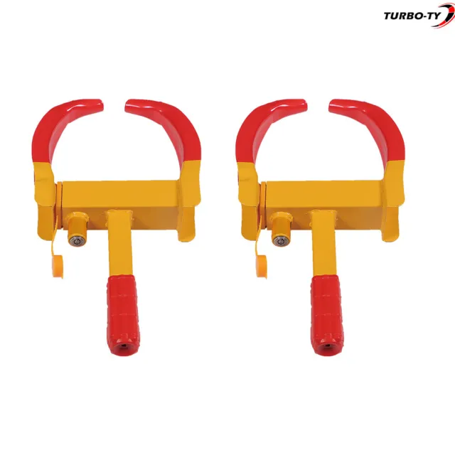 Two Anti-Theft Wheel Lock Clamp For Auto Car Trailer Truck SUV Towing