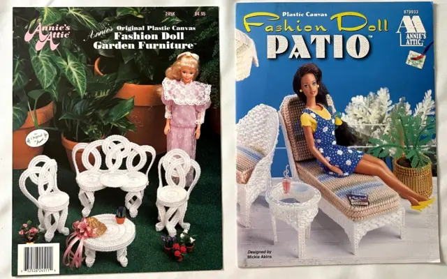 Fashion Doll House Pattern Book Plastic Canvas Garden Patio Furniture Umbrella T