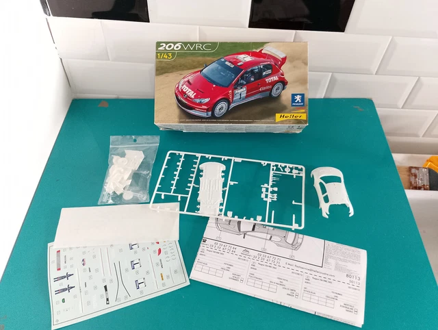 Maquette Heller Peugeot 206 WRC 2000 – 1/24, Neuf En Sachets Scellés