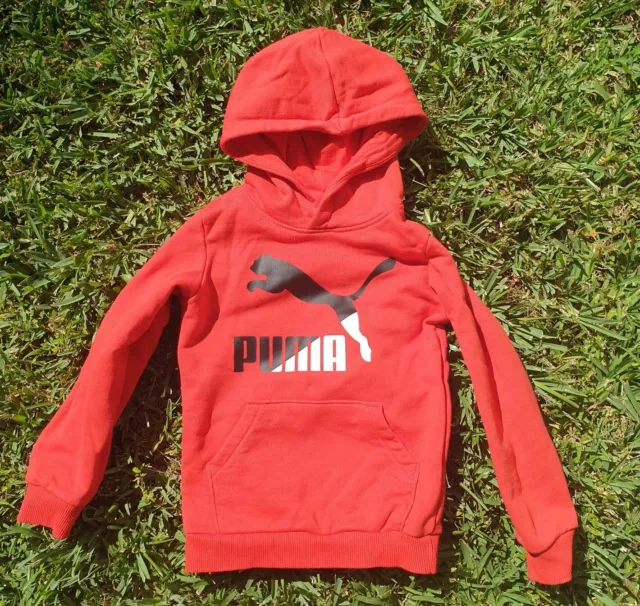 Puma Boy's 3 - 4 red Sweatsuit hoodie Jumper bright colourful