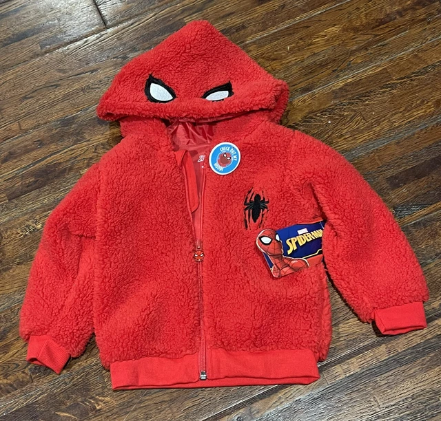 Spiderman Boy Hoodie Jacket Toddler Size 2T Star War Mandalorian Sweatshirt NWT