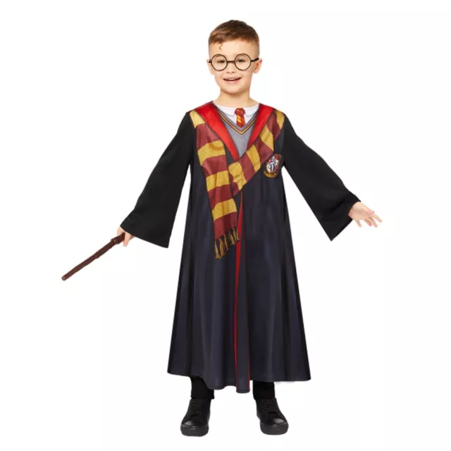 Déguisement Costume enfant Kit Harry Potter Dlx Robe +Lunette +Baguette 8-10 ans