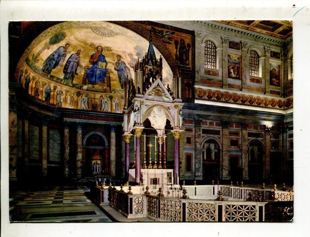 CARTOLINA DI ROMABASILICA di S. PaoloAltare Papale con annullo ANNO