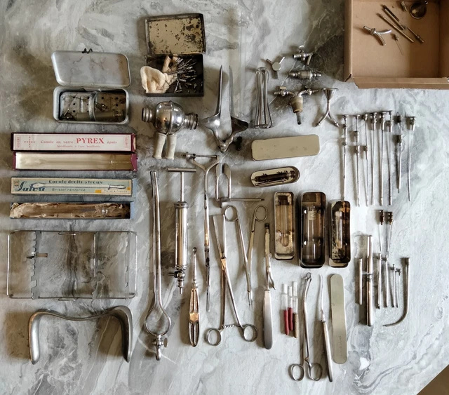 OUTIL ANCIEN DENTISTE OLD TOOL OUTIS ANCIENS , lot 200 Pièces Instruments EUR 380,00 - FR