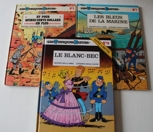 Les tuniques Bleues - dupuis , N° 3, 7 & 14 - lot de 3 Bandes dessinées / BD