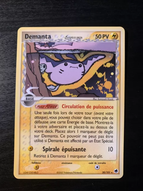 Carte Pokémon RARE Demanta 20/101 EX Ile des Dragons Bloc EX FR