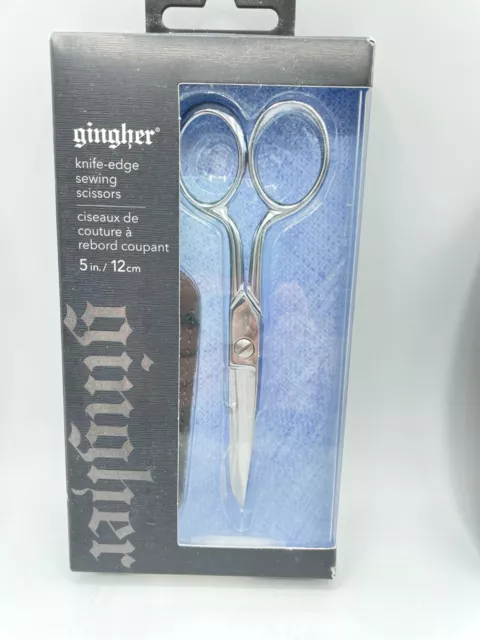 Gingher 5" KNIFE EDGE Sewing Scissors for Sewing and Crafts 220280