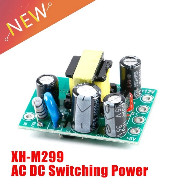 Module d'alimentation à découpage AC DC XH-M299, 2 pièces/1 pièce, Module de carte PCB isolé, entrée 110-220V, Double sortie 12V 0,5a 5V  502