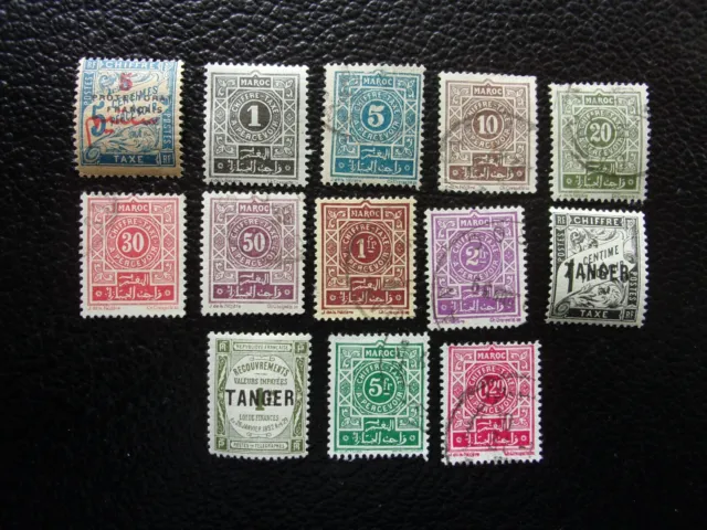 MAROC - timbre yvert/tellier taxe n° 10 27/35 42 51 58 obl ou n* MH (A17)