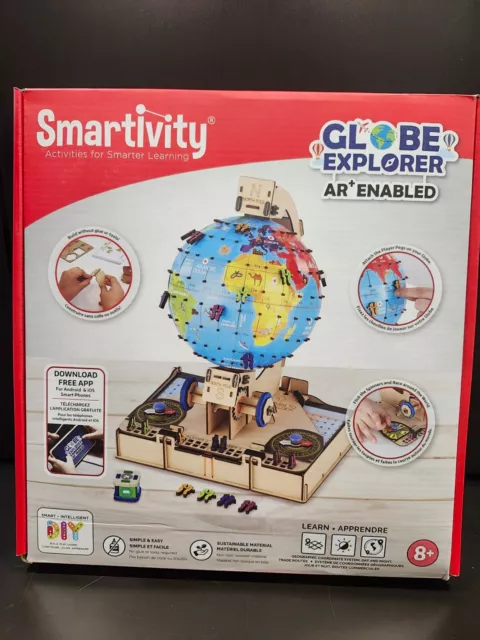 STEM LEARNING Smartivity Globe Explorer Wooden Model Toy for Kids Ages 8 and Up