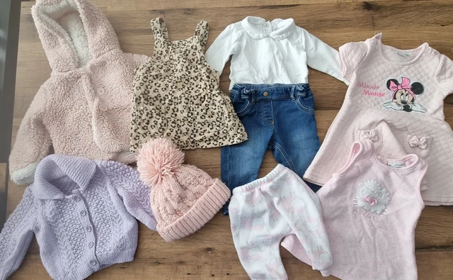 A10 Baby Girl Age 3 - 6 Months Clothes Bundle Warm Cosy