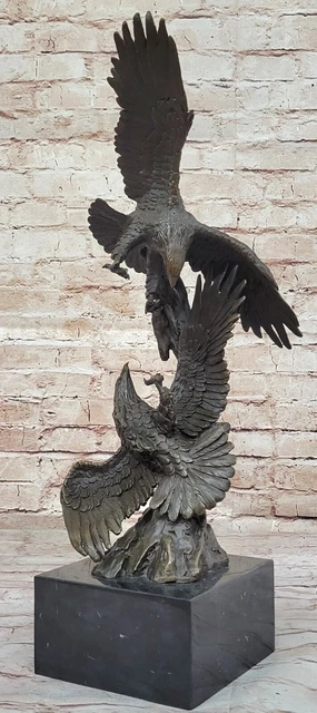 Sculpture Aigle Art Déco Métal Et Bois - Style Antique D'après Klimt, 4kg