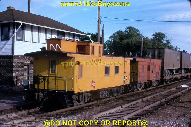Os Milwaukee Road Caboose X5001 Superintendents Car Rondout Il Tower 1979