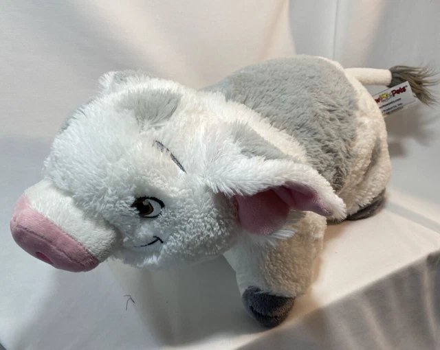 Disney Pillow Pets Moana Pua Pig Plush Stuffed Animal White & Grey Disney Pillow Pets Moana Pua Pig Plush Stuffed Animal White & Grey