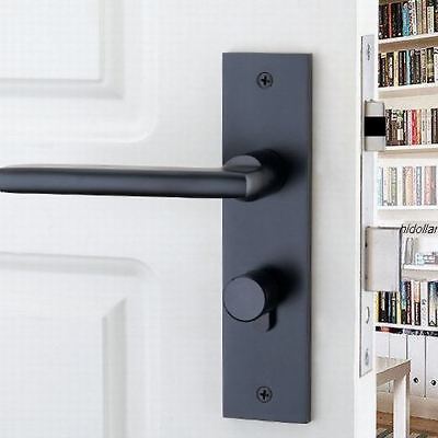 Square Black Lever Handles Door Entrance Mortise Lock Entry Lock Set Dual Latch