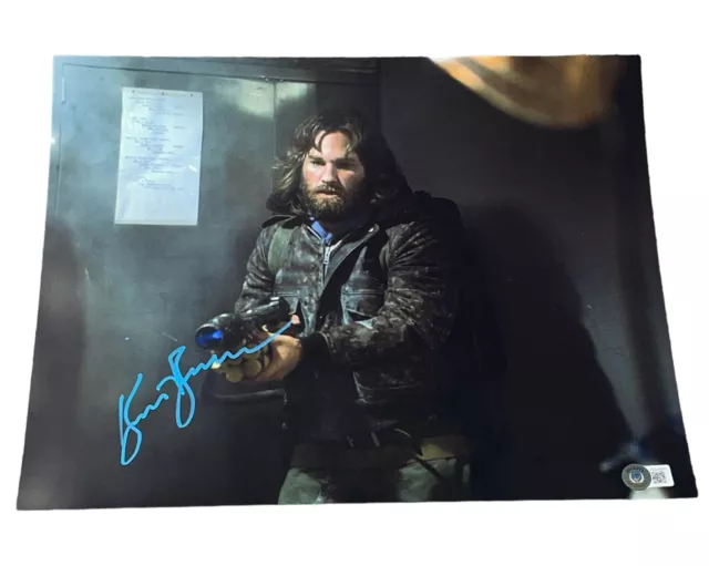 Kurt Russell Signed Autograph 11x14 Photo The Thing RJ MacReady Beckett BAS COA