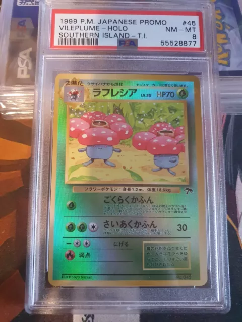 PSA 8 Rafflesia Vileplume 045 Holo Reverse Southern Island Japanese Pokemon Card