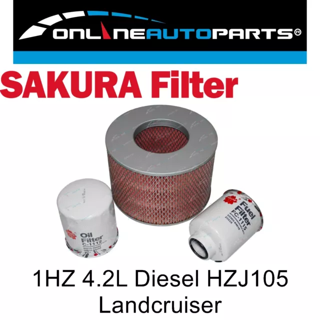 Engine Air Oil Fuel Filter Service Kit for Toyota HZJ105 1HZ Diesel 105 Series