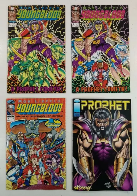 Youngblood #1 + #2 Green & Pink Variant w Cards + Prophet #1 1ST APP KEYS! MOVIE