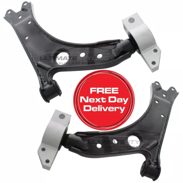 Audi A3 8P 2003-2013 Pressed Steel Front Lower Suspension Wishbone Arms 1 Pair