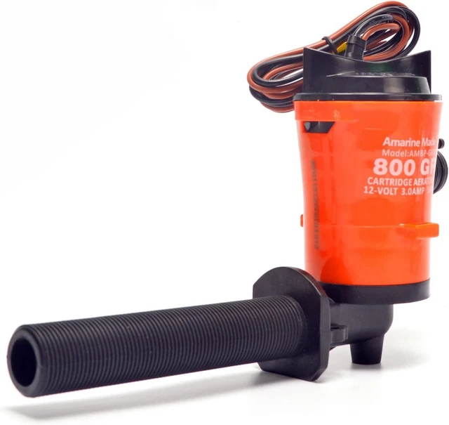 800GPH Livewell Pump Livewell Aerator Pump Live Bait Submersible Cartridge 12V 800GPH Livewell Pump Livewell Aerator Pump Live Bait Submersible Cartridge 12V