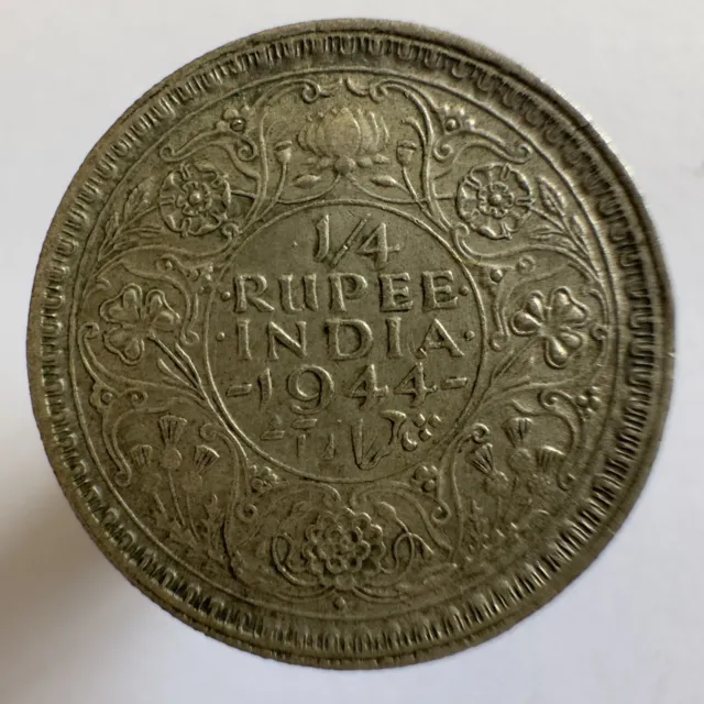 British India 1/4  Rupee 1944  (Rx1121895/84)