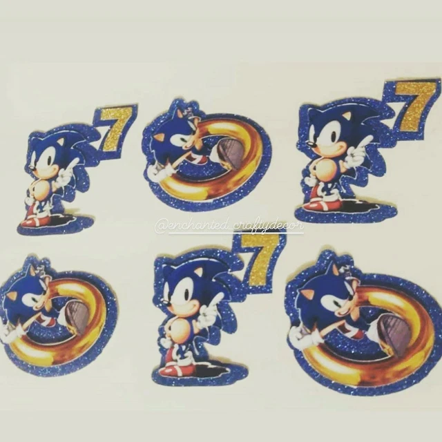 Pack Déco Sonic – Bannière Happy Birthday + 6 Ballons Alu – Fête Anniversaire Enfant
