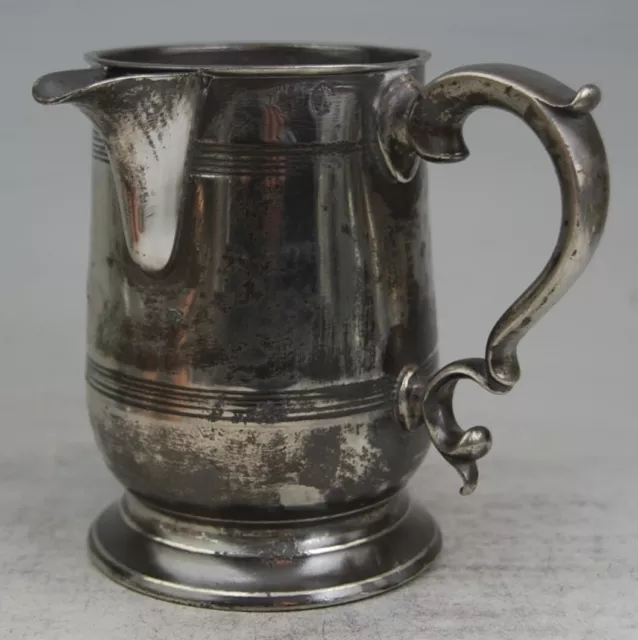 FINE ANTIQUE PEWTER PINT TANKARD MUG MEASURE BY YATES & BIRCH c1830