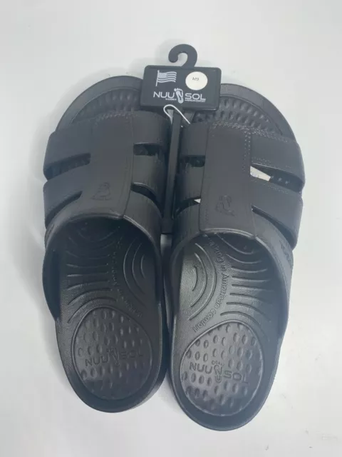 Nuusol Stanley Men's Size 9 Slides Eclipse Black Made In The USA