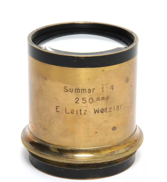 Leitz Summar 4/250mm brass Leica lens ca. 1920 Y.