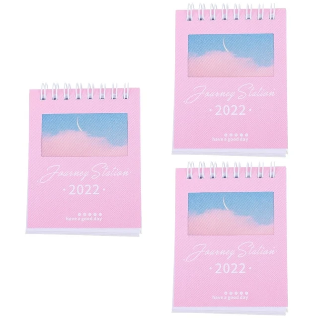 3 Pc Schreibtischaufsatz Tischkalender 2022 Praktischer Staffelei