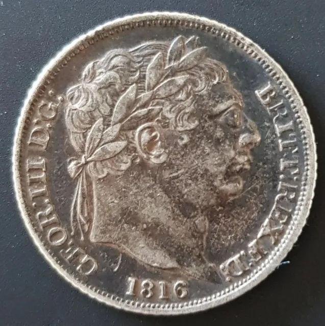 1817 King George III Sixpence Silver Coin
