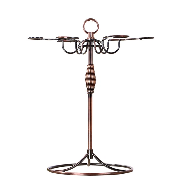 1pc Vintage Wine Glass Cup Holder Stemware Upside Down Hanging Rack Iron