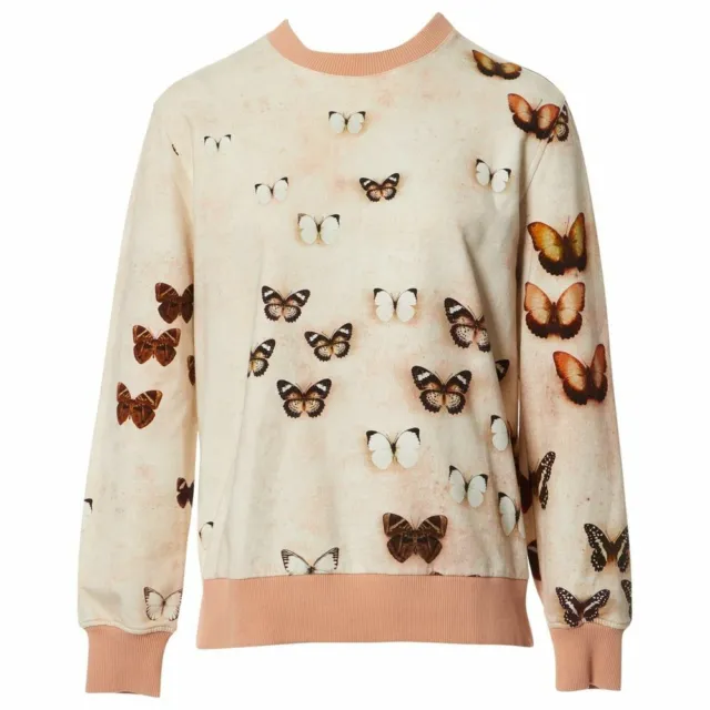 EUC $1324 Givenchy Peach Pink butterfly sweatshirt sweater jumper women size S