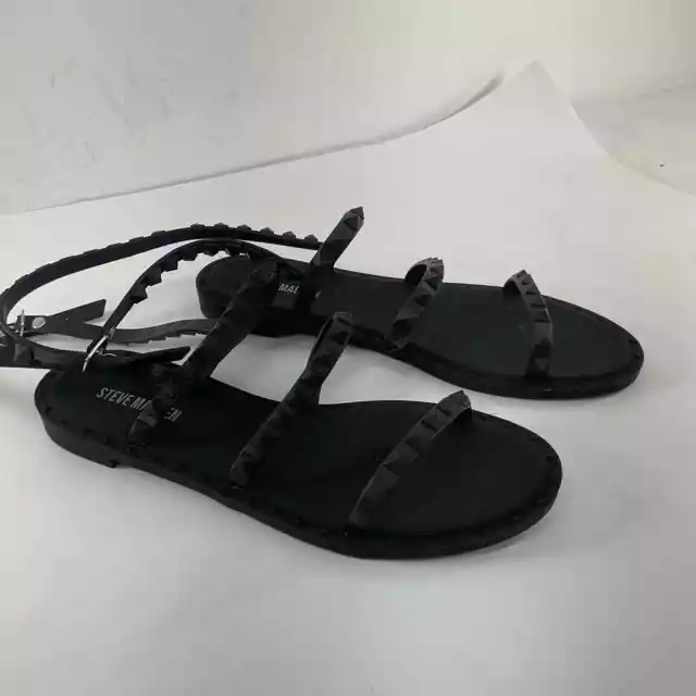 Steve Madden Black Leather Slingback Women's Sandal - Size 8