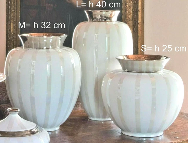 Vase Italien En Céramique FG – Motifs Fleurs Primavera – Multicolore – État Correct