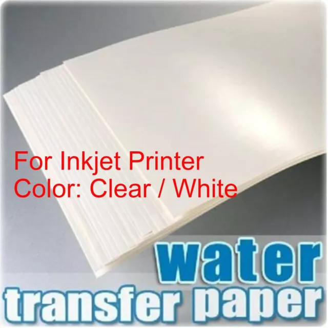 Water Slide A4 Decals For Inkjet Printer Water Slide Transfer Paper UK