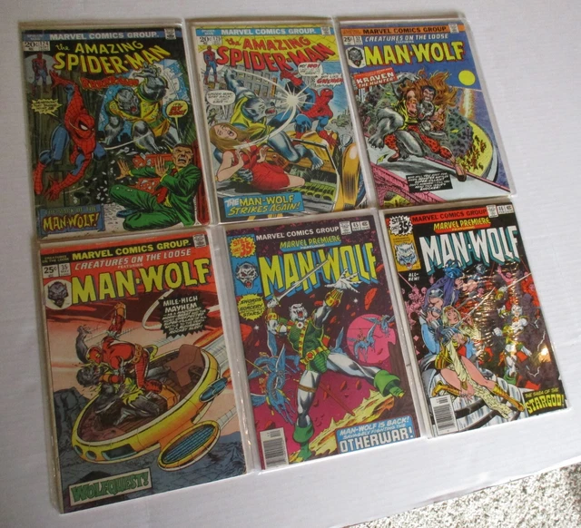 Marvel Man-Wolf Lot Amazing Spiderman 124 125 1st app. Creatures Loose Premiere