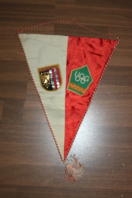 S6183: Banner Wimpel ÖBH Oberösterreich UOG Unteroffiziersgesellschaft 40x33cm