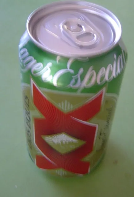XXX Can Dos Equis Mexican Beer Can  Empty  Can Bottom Opened.