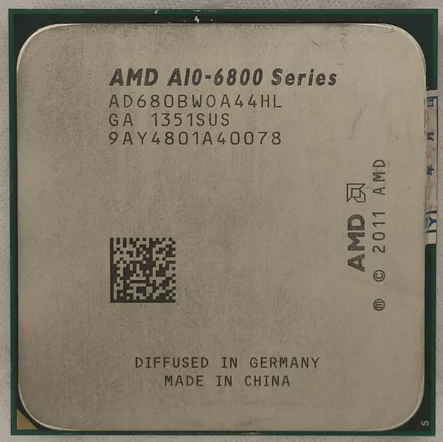 AMD A10-6800K CPU A10-Serie Quad-Core 4.1GHz 4M 100W Socket FM2 Processor Tested