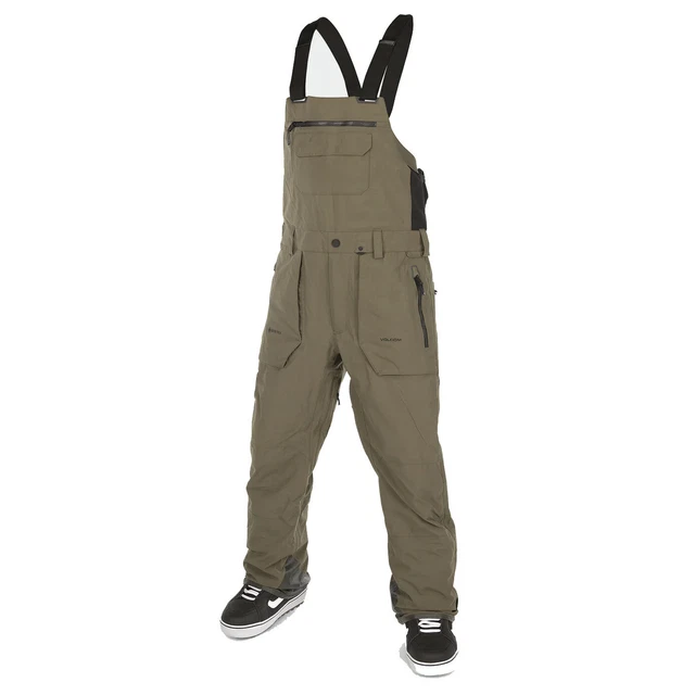 Volcom Rain Gore-tex Dark Teak Mens 2023 Snowboard Bib Overall