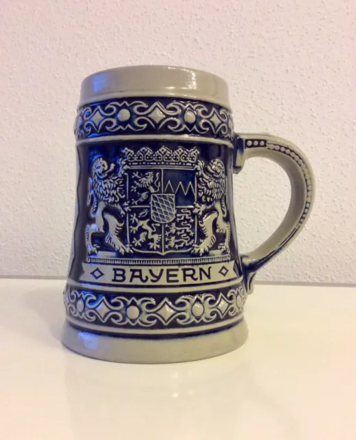 Bierkrug , Halbe Krug Mit Bayern Wappen, Top Zustand