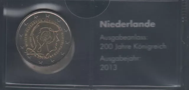 Niederlande 2013 2 Euro Gedenkmünze 200 Jahre Königreich stgl.