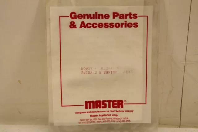 Master Appliance 50927 Thermal Fuse Terminals Factory Sealed Bag