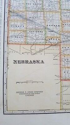 Antique MAP OF NEBRASKA - Atlas Of Harlan Co. Nebraska - Ogle & Co. 1921 2