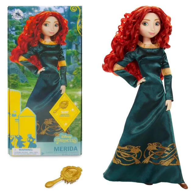 Disney Merida Brave Classic Princess Doll Figure Kid's Toy & Brush 29cm/11.4"